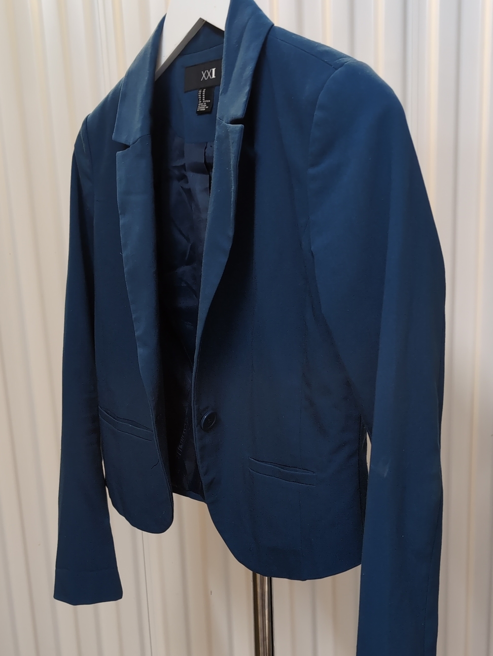 Forever 21 Men's Deep Teal Single-Button Blazer
